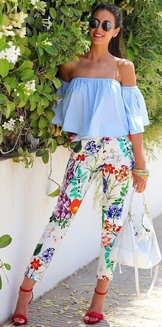 White Floral Pants Outfits For Women (10 ideas & outfits)