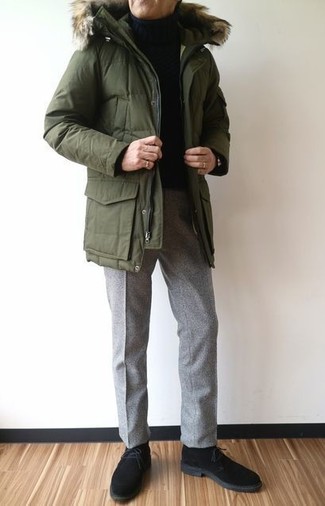 Tailored Fit Wool Flannel Trousers