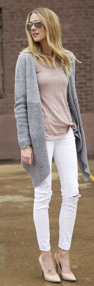 Too Ruffled Cable Knit Cardigan