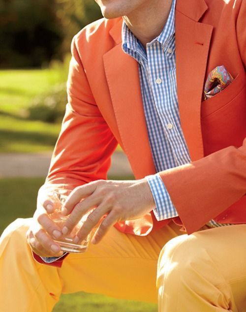 How to Wear an Orange Blazer (26 looks) | Men's Fashion