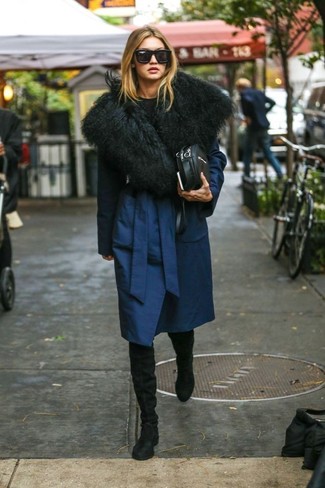 Blue Coat Outfits For Women: 
