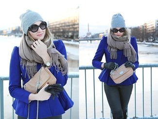 Navy Coat Winter Outfits For Women: 