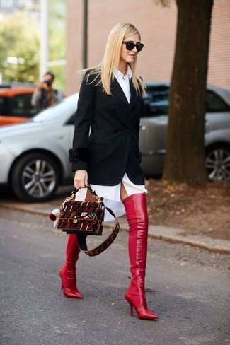 Burgundy Suede Crossbody Bag Outfits: 
