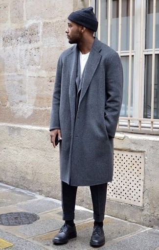 Gray Single Mid Coat