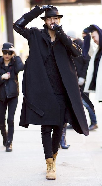 Black Teddy Oversized Tailored Coat