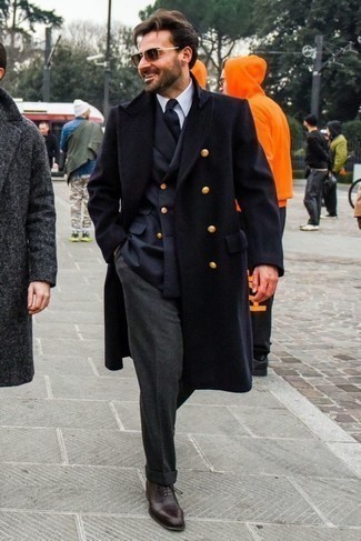 Shawl Collar Double Breasted Coat