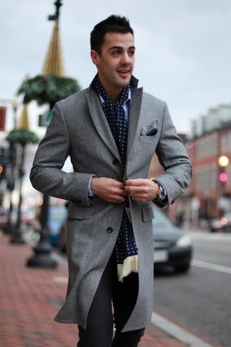 Boss Contrast Collar Overcoat