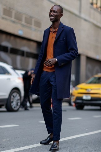 Single Breasted Overcoat In Blue At Nordstrom