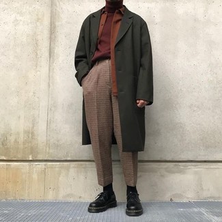 Double Breasted Long Coat Olive