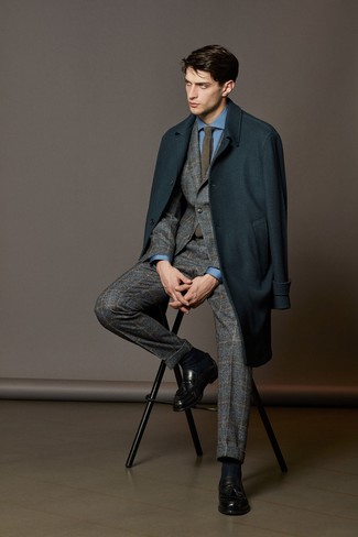 New York Classic Fit Plaid Wool Suit