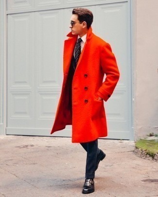 parti gruppe Isolere Topman Red Oversized Overcoat With Wool, $126 | Topman | Lookastic