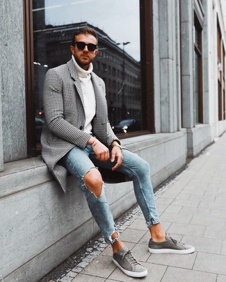 Grey Shoes Cold Weather Outfits For Men 