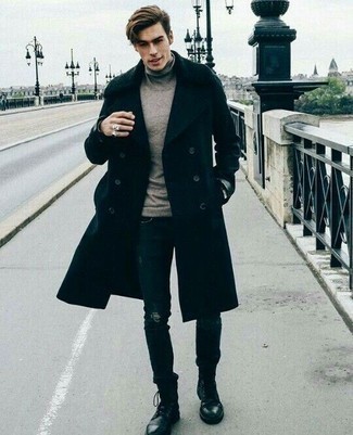 Gray Combination Overcoat