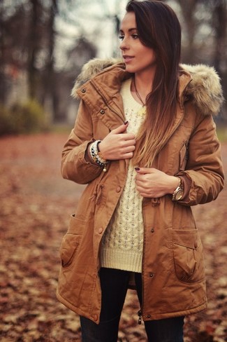 Faux Fur Lined Hooded Parka