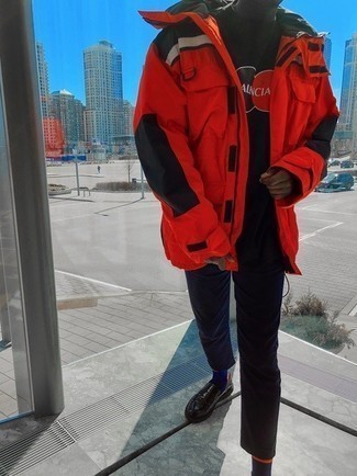 Colourblock Arctic Parka Jacket Sorona Ing In Red