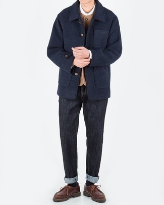 Double Breasted Cotton Peacoat