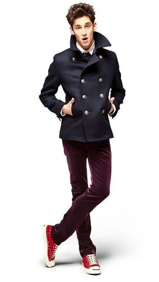 Double Breasted Wool Pea Coat