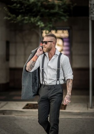 How to Wear Black Suspenders (18 looks) | Men's Fashion