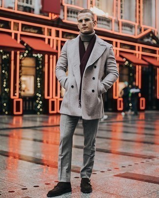 Grey Pea Coat Outfits 87 Ideas, Mens Dark Grey Peacoat