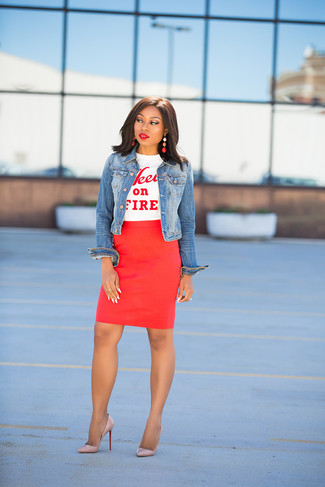 Red Beaded Earrings Outfits: 