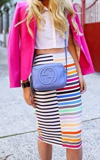 Hot Pink Blazer Outfits For Women: 