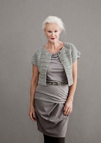 Grey Snake Belt Outfits For Women: 
