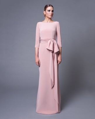 Bridesmaid Soft Layer Maxi Dress With One Shoulder