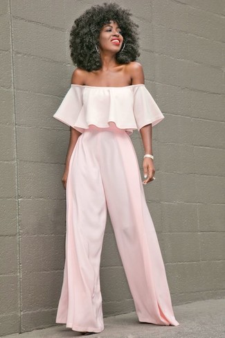 Inject style into your day-to-day off-duty rotation with a pink jumpsuit.
