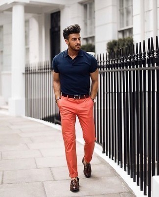 Udholdenhed skud Tegne Navy Polo with Orange Pants Outfits For Men (5 ideas & outfits) | Lookastic