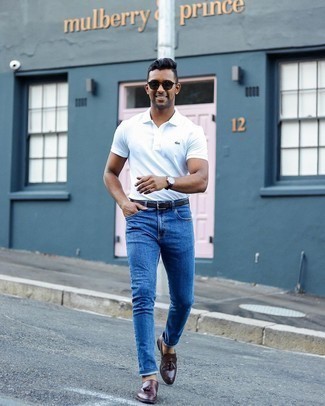 Blue Jeans with White Polo Outfits For Men (57 ideas & outfits) | Lookastic