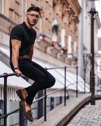 Brown Shoes with Black Pants Relaxed Outfits For Men In Their 30s (30 ideas  & outfits) | Lookastic