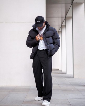 Black Home Office Puffer Jacket