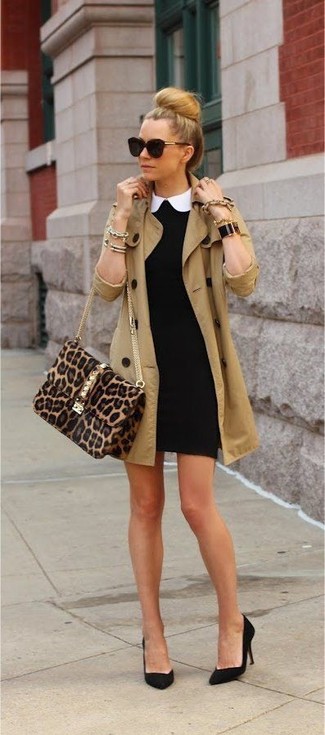 Brown Leopard Suede Crossbody Bag Outfits: 