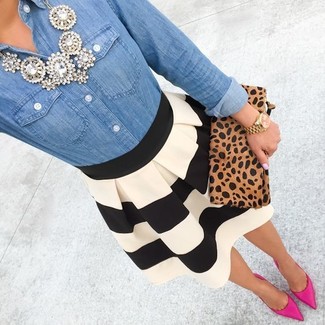 Tan Leopard Suede Clutch Outfits: 