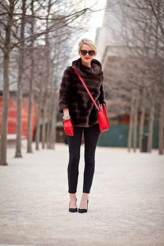 Brown Fur Jacket Outfits: 