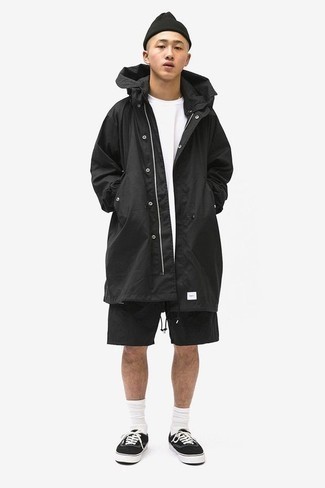 Long Hooded Raincoat