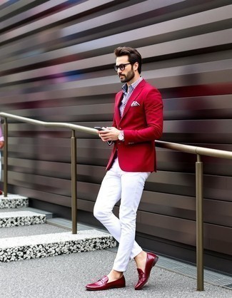 maroon blazer shoes