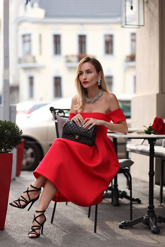 Red Midi Dress Outfits: 