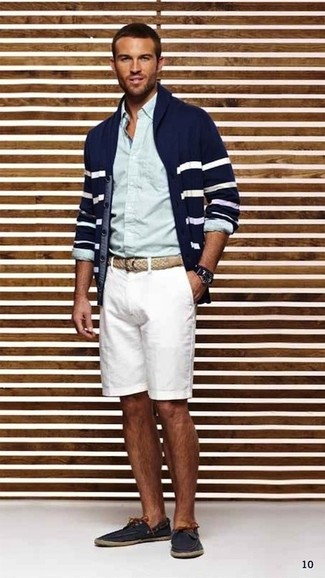 How To Wear White Shorts With a Light Blue Dress Shirt | Men's Fashion