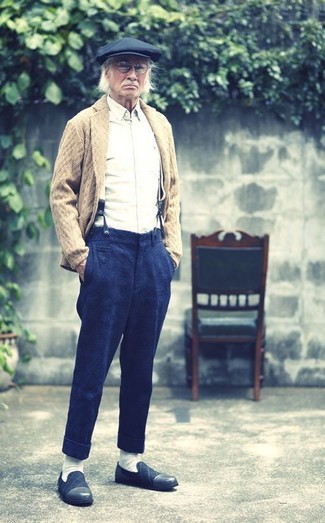 Flat Front Solid Wool Trousers