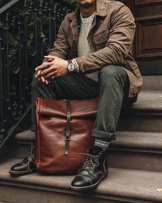 De La Vie Cognac Leather Kastrup Backpack
