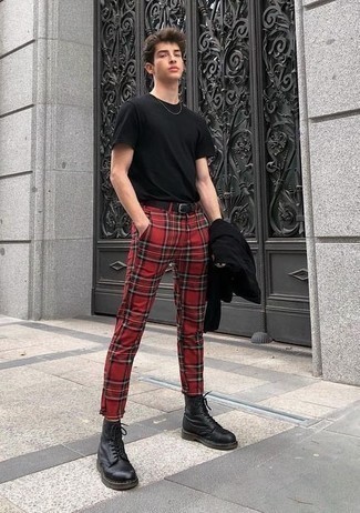 Red Plaid Pants Outfits For Men In Their Teens (5 ideas & outfits