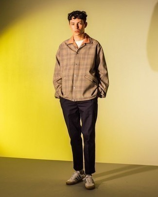 Deer Island Checked Brushed Cotton Twill Overshirt