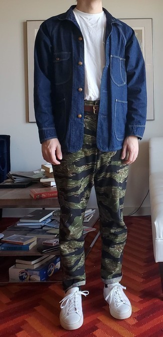 Khaki Camouflage Baker Trousers