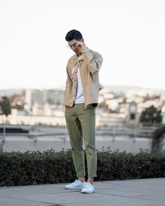 Olive Chinos with Beige Shirt Jacket Outfits (41 ideas & outfits) |  Lookastic