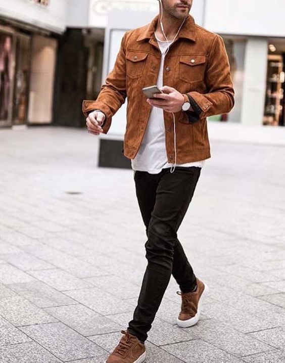 AMI PARIS - Suede Leather Shirt Jacket