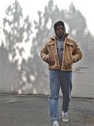 Grey Basquiat Edition Fleece Hoodie