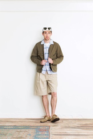 Beige Tailored Cotton Dray Shorts