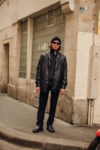Black Leather Vinny Jacket