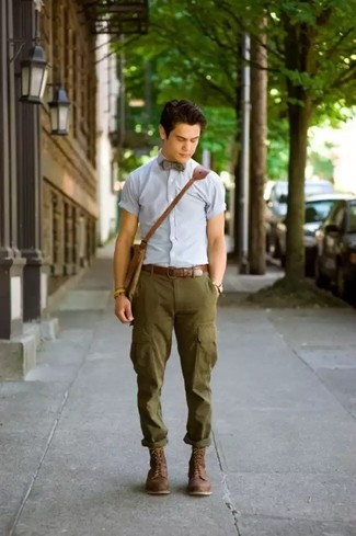 Grey Bow-tie with Olive Cargo Pants Outfits (2 ideas & outfits) | Lookastic